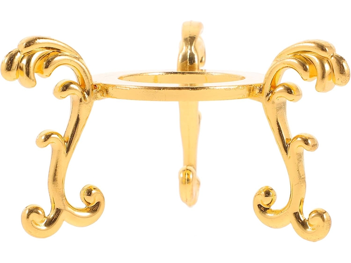 Elegante Soporte Acero Inoxidable Chapada 2 56 Pulgadas Ideal Exhibir Fotografías Bola Oro