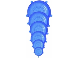 Juego 6 Tapas De Silicona Extensibles Sin Bpa – 6 Tamaños Para Microondas, Horno Y Nevera