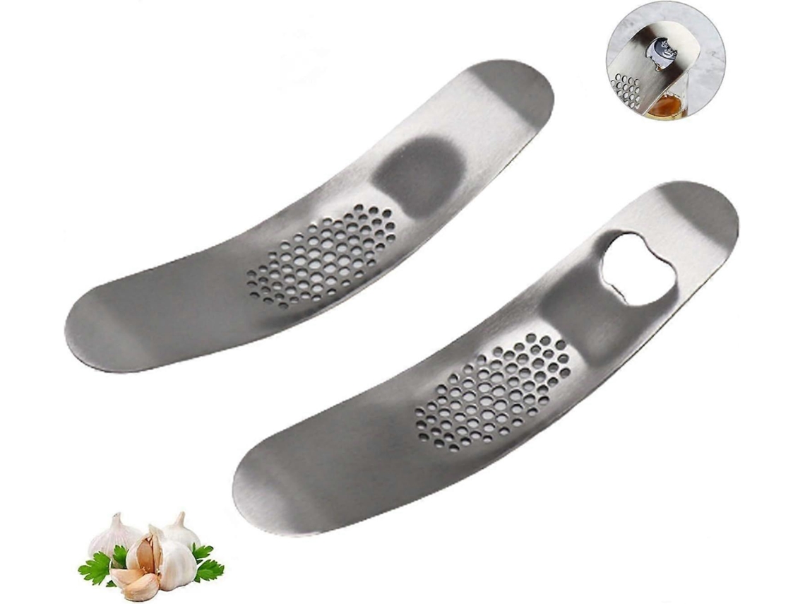 Juego de 2 prensas de ajo de acero inoxidable. Rosewell