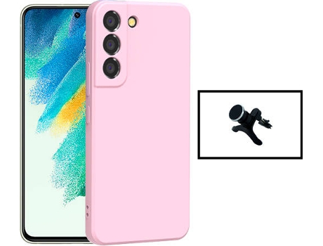kit Carcasa + Soporte Magnético Samsung Galaxy S22 5G G4M Rosa