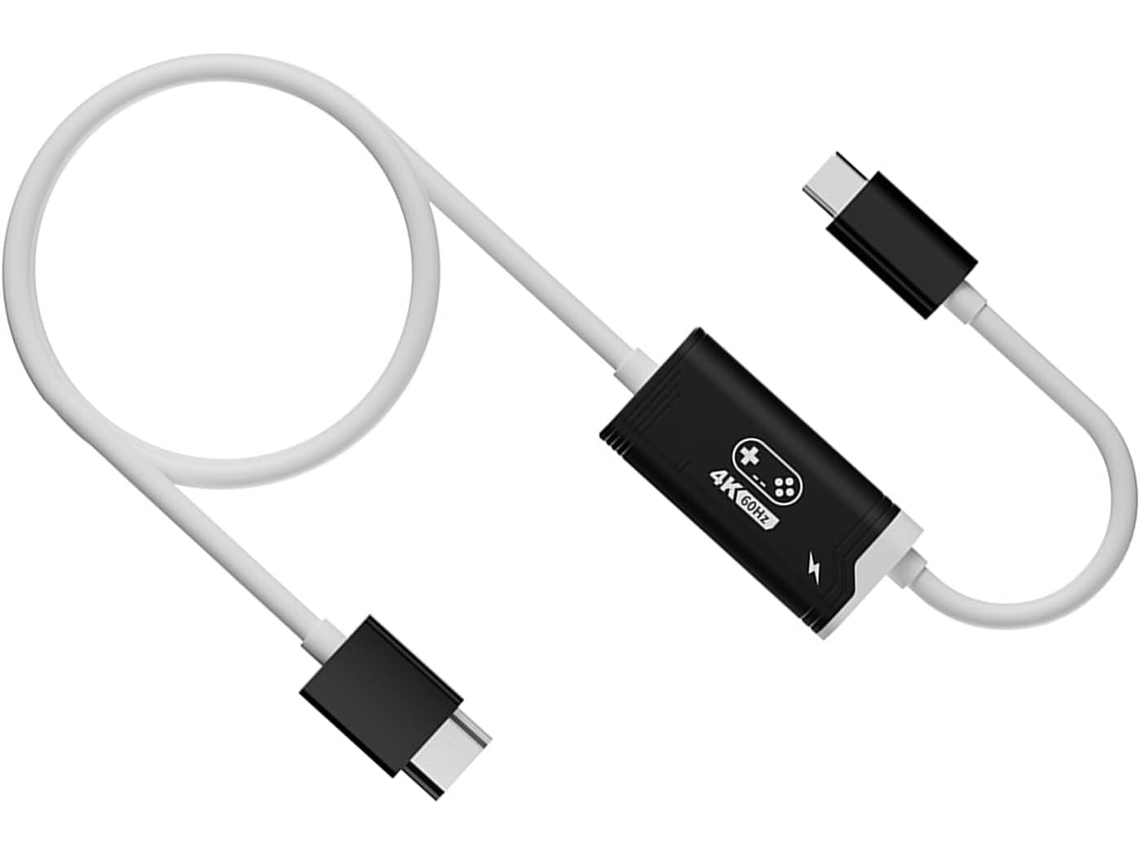 Cable De Enlace 2 Para Resolución 4k A 60 Hz. Configuración De Juego Portátil. Uso Rápido De Dog.