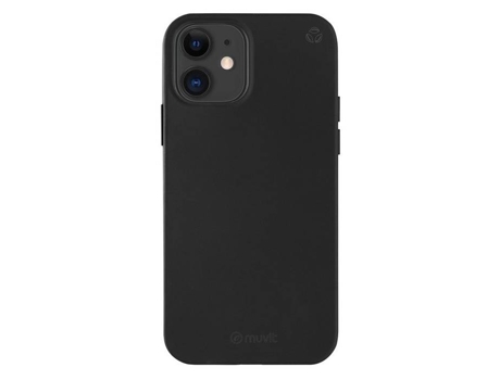 Funda Recycletek Soft para iPhone 12 MUVIT Plástico Negro