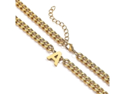 2026-cadena De Eslabón Cubano Con Colgante De Letra Inicial A-z Acero Inoxidable 6.5mm 18+2 Pulgadas Regalo De Joyería Para Hombres Mujeres Niños