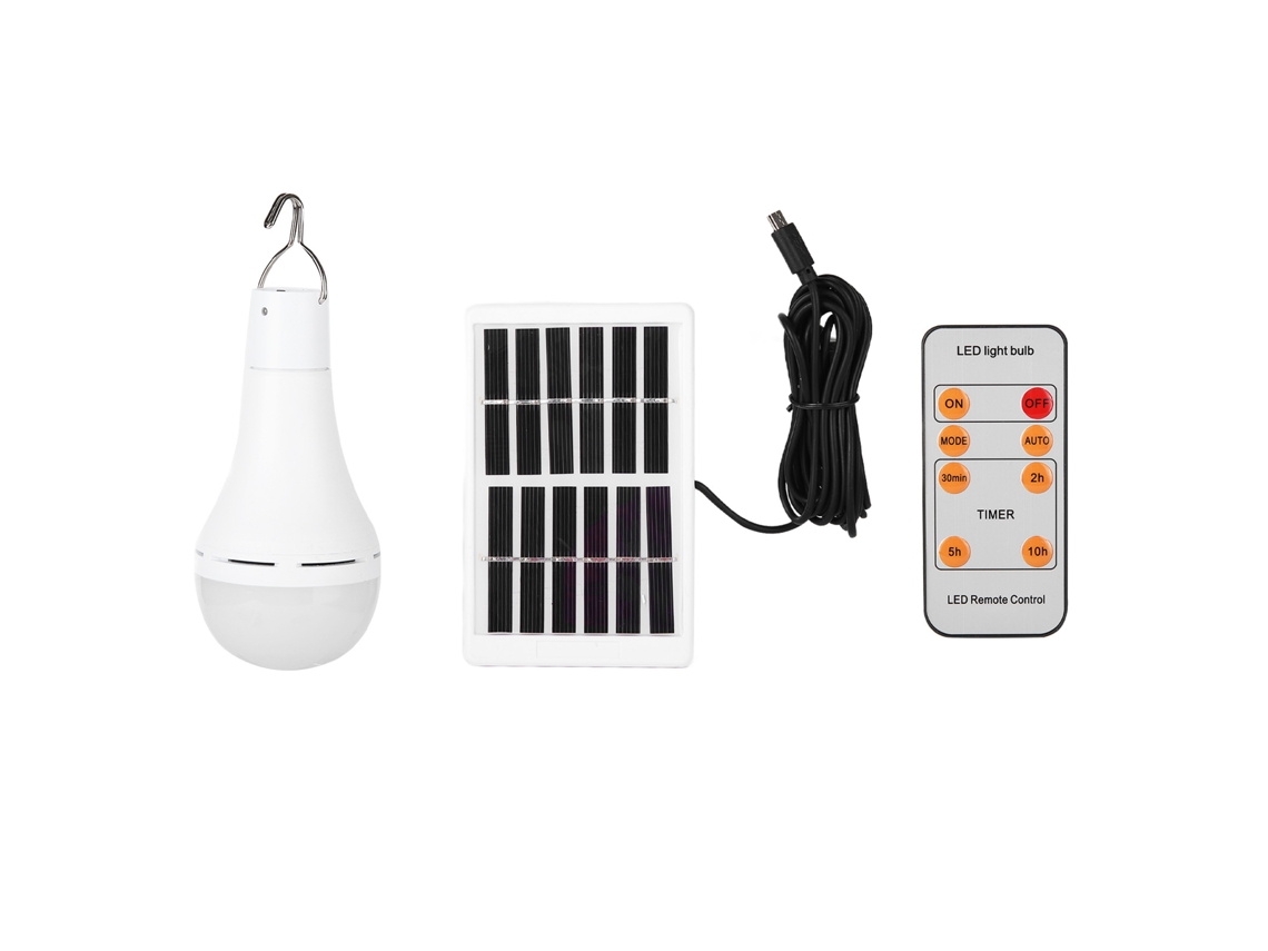 Bj-lâmpada Led Solar 9w Luz Branca Positiva 5 Etapas Sensível À Luz Para Camping Exterior