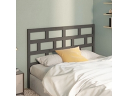 Cabecero De Cama Madera Maciza De Pino Gris 156x4x100 Cm