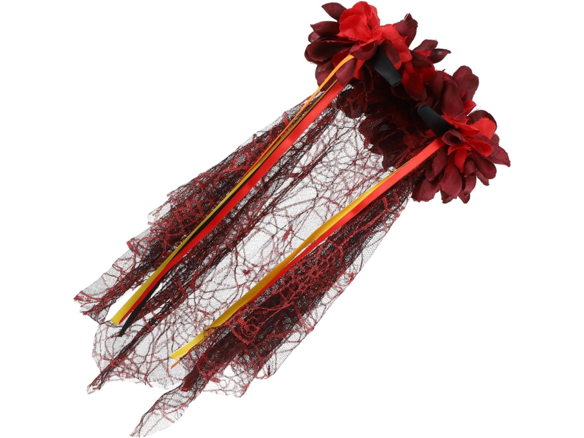 Diadema De Gasa Con Velo Decorativo: Un Accesorio Elegante Para Fiestas Y Un Look Único Y Brillante.