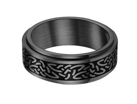 Anillo Giratorio De Acero Inoxidable - Negro - 10 Anillo Giratorio De Acero Inoxidable - Negro - 10 JEIIBRZUI