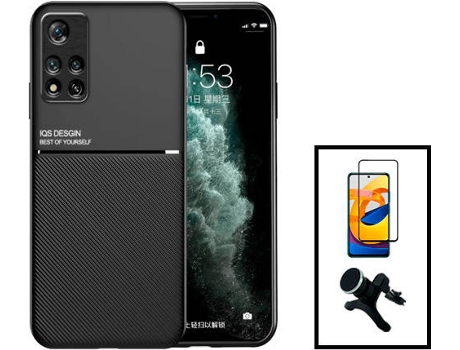 Kit Carcasa Trasera Magnética Anti Choque + Protector de Pantalla Xiaomi Redmi Note 11 Pro+ Plus GIFT4ME Negro