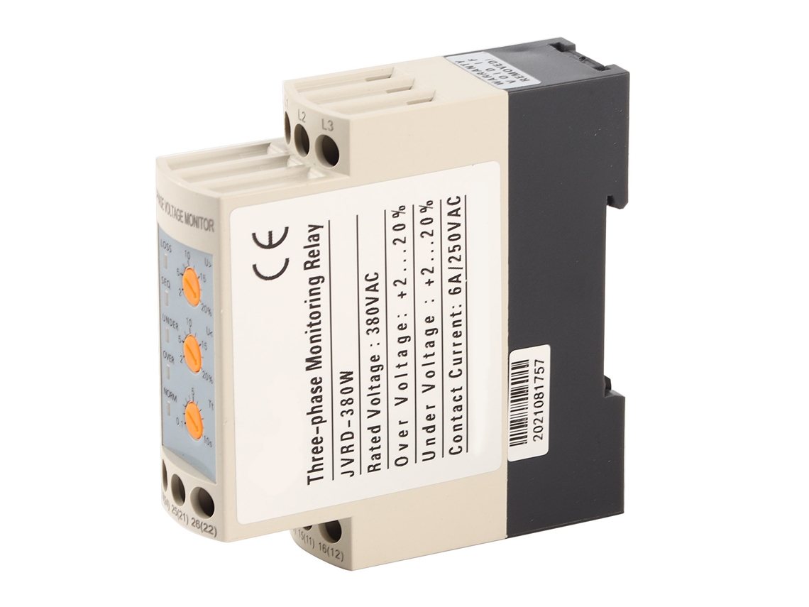 Protector De Sobrecarga Y Baja Tensión Ajustable Relé Monitor Trifásico Jvrd‑380w 380v
