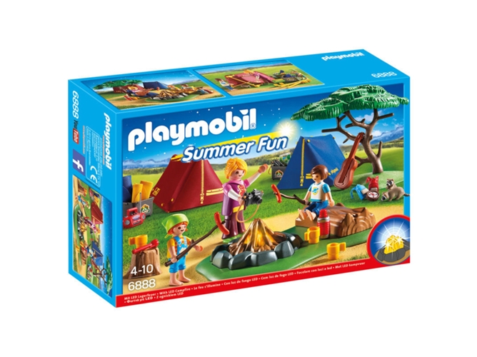 PLAYMOBIL Summer Fun: Acampada con hoguera - 6888 (Edad Mínima: 4)