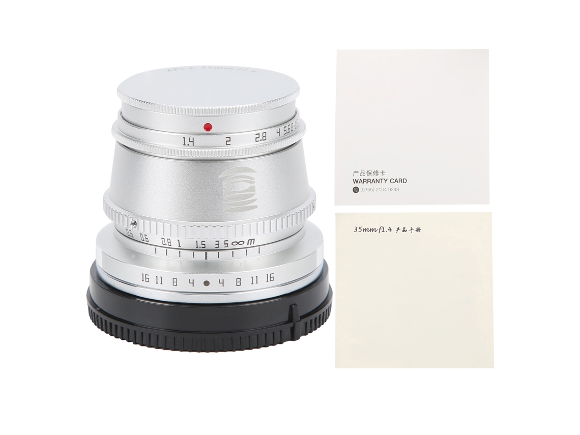TRUYUETY Lente TTArtisan 35mm F1.4 con Gran Apertura, Enfoque Manual, Montura E, para Sony A6600 A6400