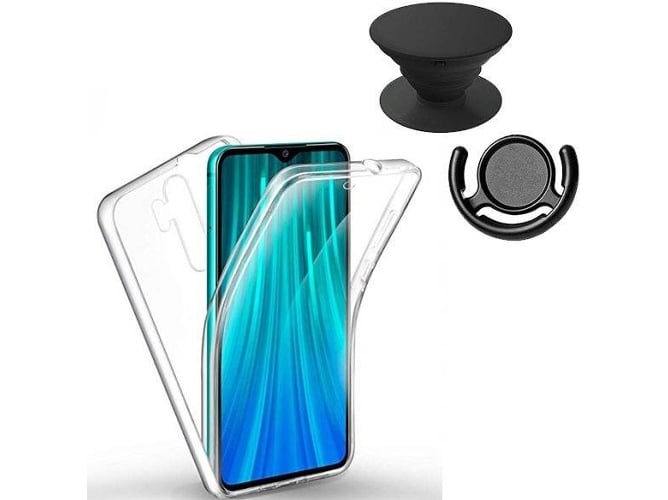 Kit Carcasa, PopSocket y Soporte PopSocket Xiaomi Redmi Note 8 Pro 360º Transparente