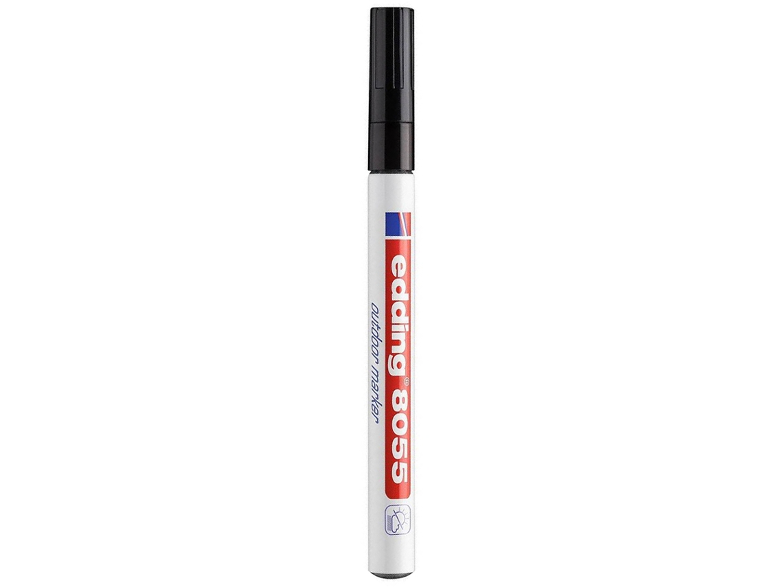 Marcador EDDING Para Exterior 8055 Negro (Punta de 1 a 2 mm)