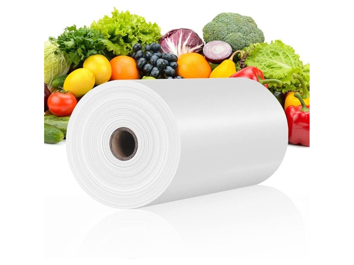 Rollo De Bolsas De Plástico Para Productos De 25 X 35 Cm, Para Frutas, Verduras, Pan, Bolsas Transparentes Para Almacenar Alimentos En La Cocina.