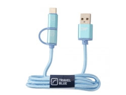 Cable De Carga Y Sincronización 2 En 1: Usb A Micro Usb Y Usb Tipo-C TRAVEL BLUE