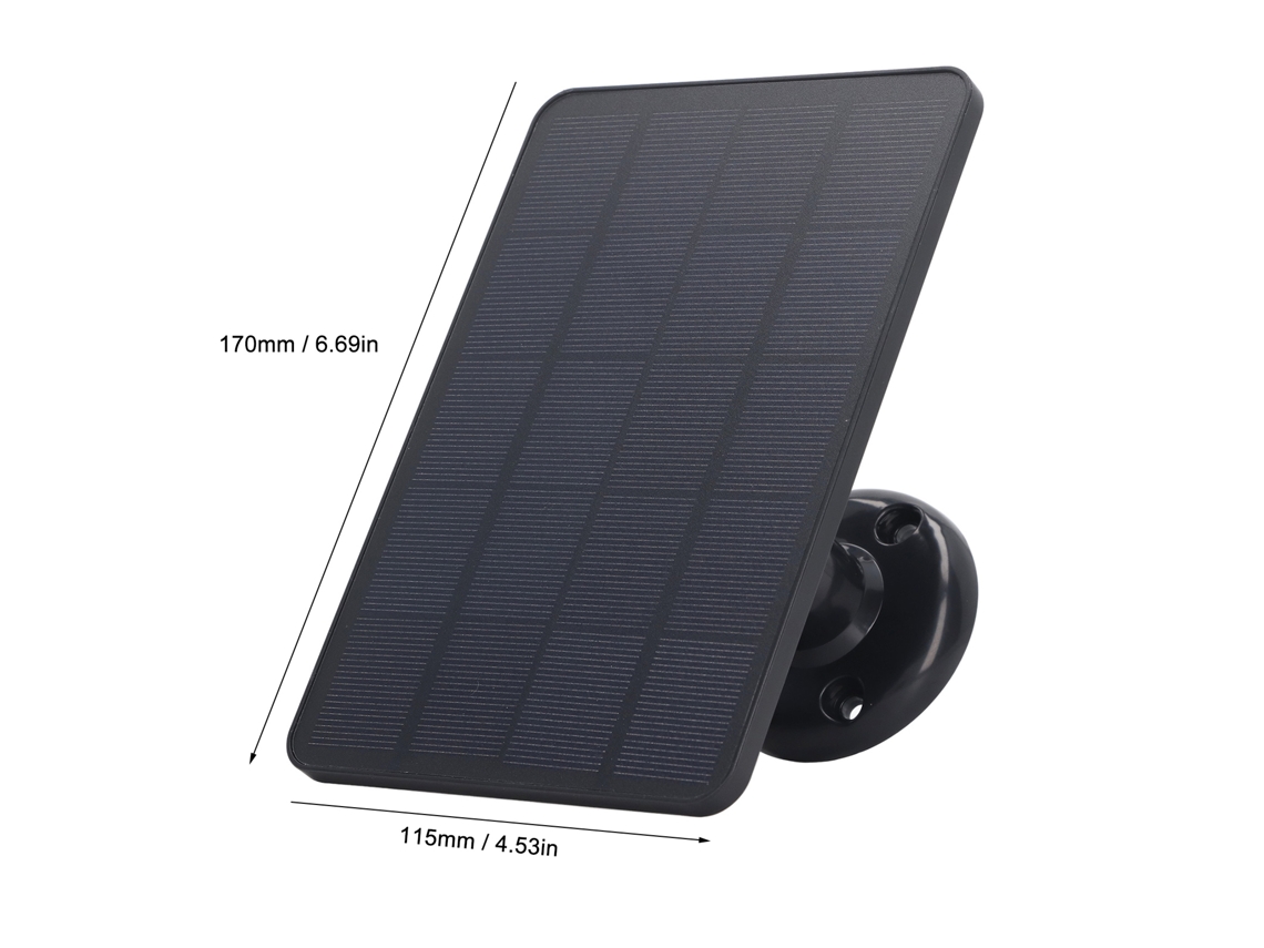 Cargador Micro Usb Con Panel Solar De 4 W Para Cámaras De Seguridad Exteriores Y Dispositivos De Bajo Consumo.