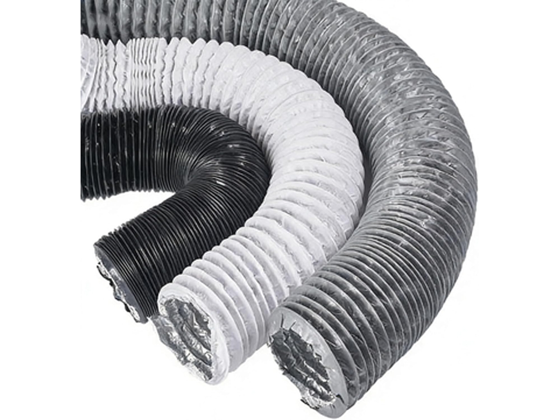 Conducto De Aire Aislado Con Lámina Aluminio Recubierta Pvc 6 M Para Acondicionado Y Secadora - Manguera Ve...