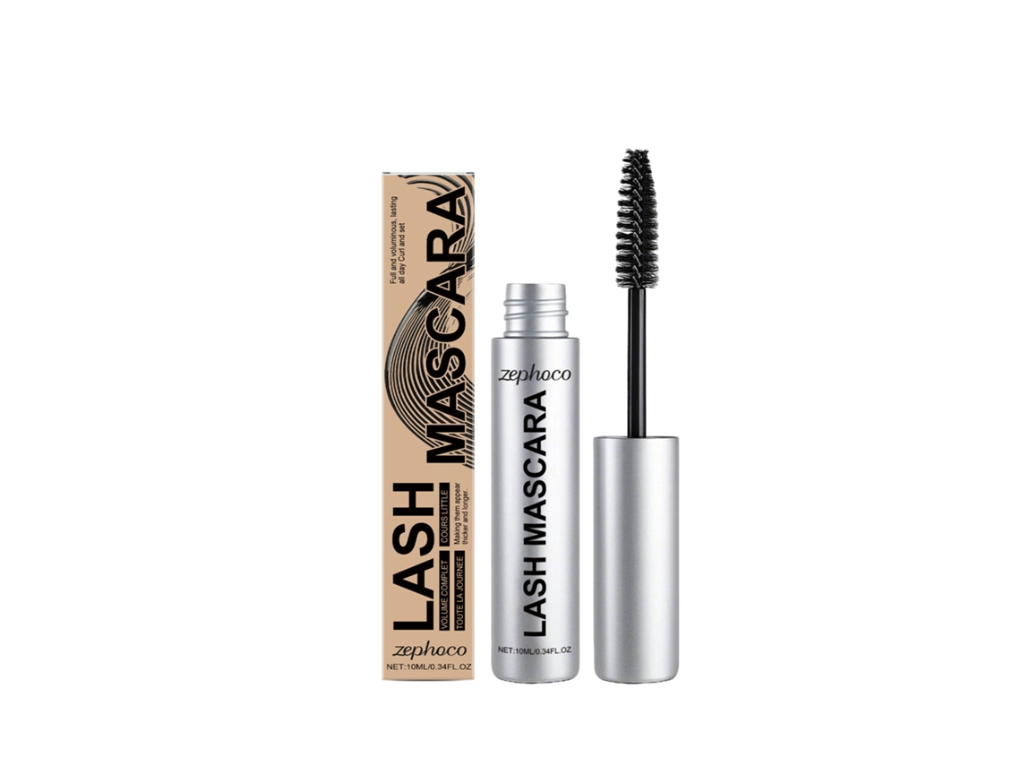 Máscara de pestañas espesa para pestañas rizadas con volumen y rizo natural.