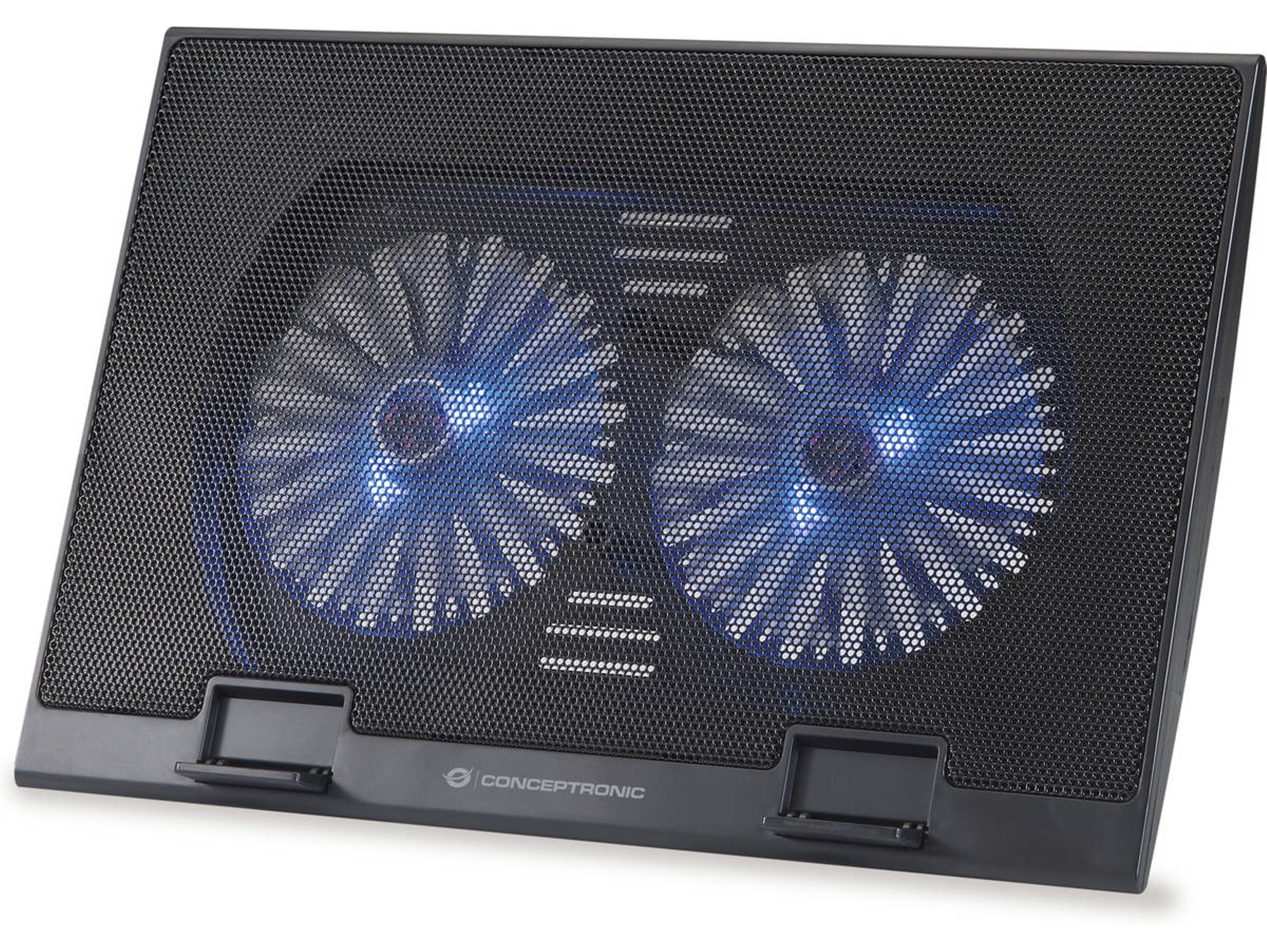 Soporte Cooler CONCEPTRONIC Ventilador (Negro)