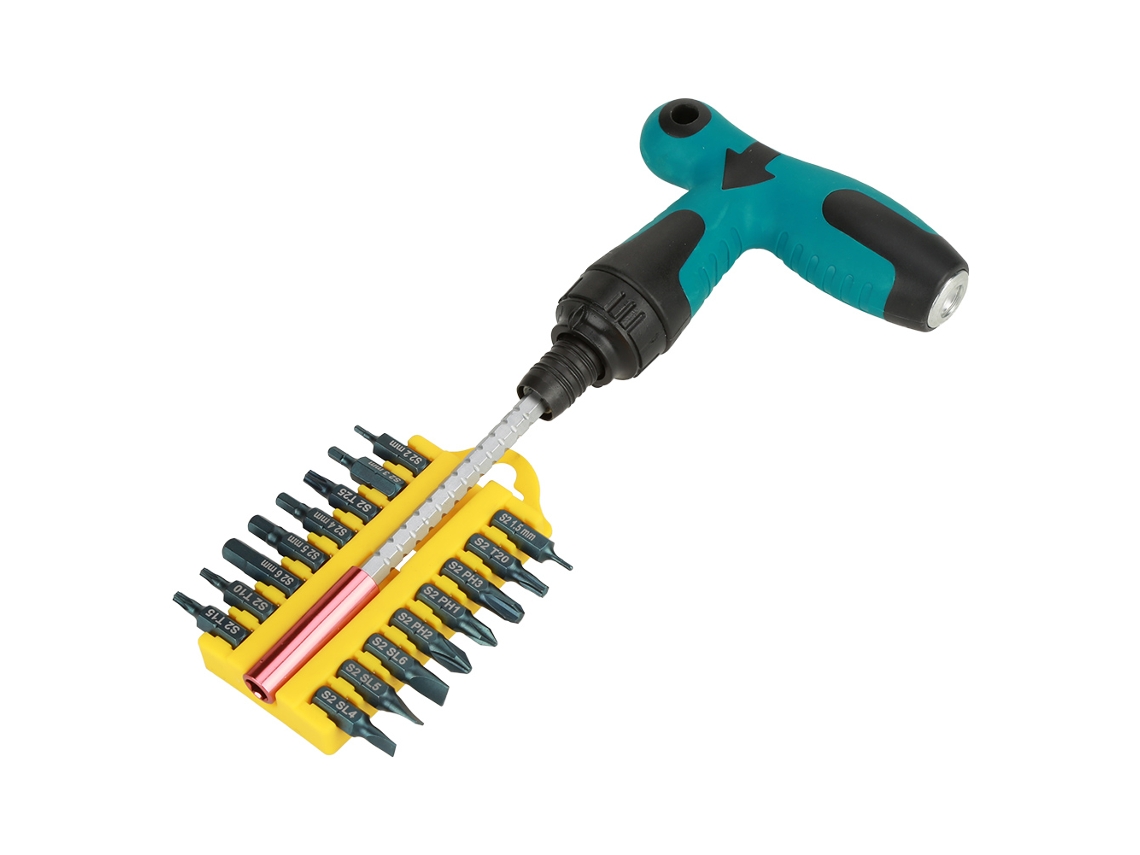 Juego De Destornilladores Multifuncionales Con Trinquete Extensible, 17 Piezas, Puntas, Llave Inglesa, Kit De Acero Cromo-vanadio.