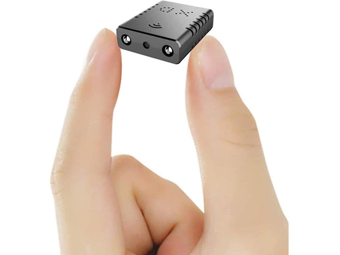Mini cámara espía 1080P para seguridad del hogar, visión nocturna y detección de movimiento Yizhood (negra)
