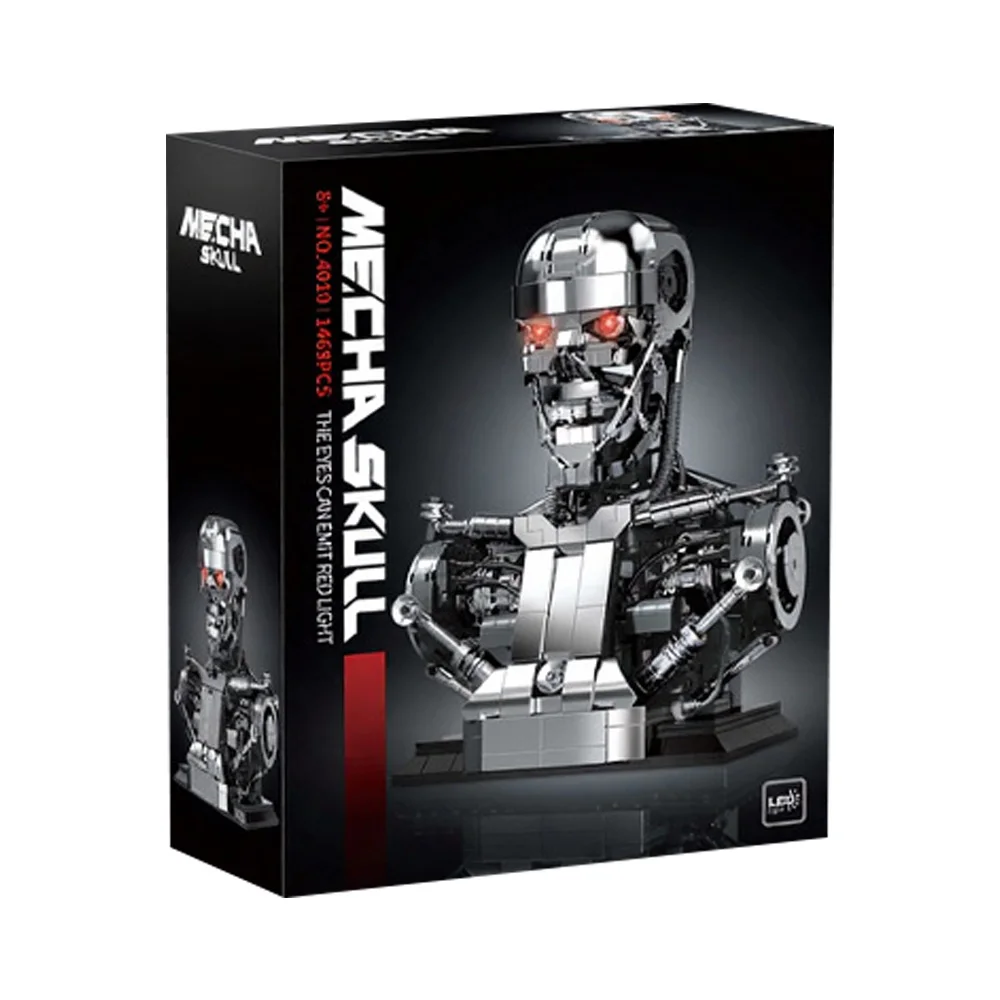 Juguete De Construcción De Bloques Modelo De Medio Cuerpo De Terminator Mecánico