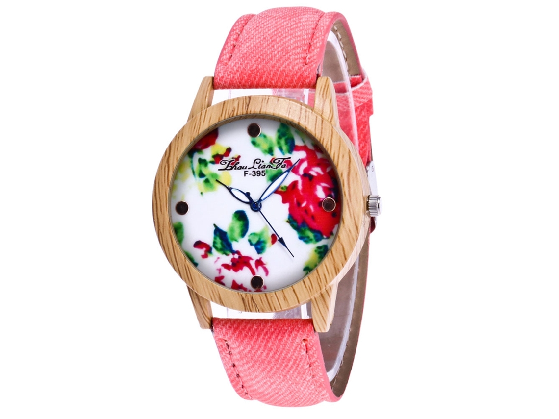 Reloj De Pulsera Analógico De Aleación Rosa De Cuarzo A La Moda Para Niñas Con Esfera Redonda