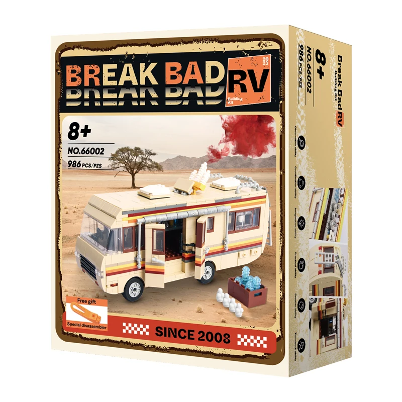 Modelo De Autobús Clásico De Bloques De Construcción Dawn Thief Rv