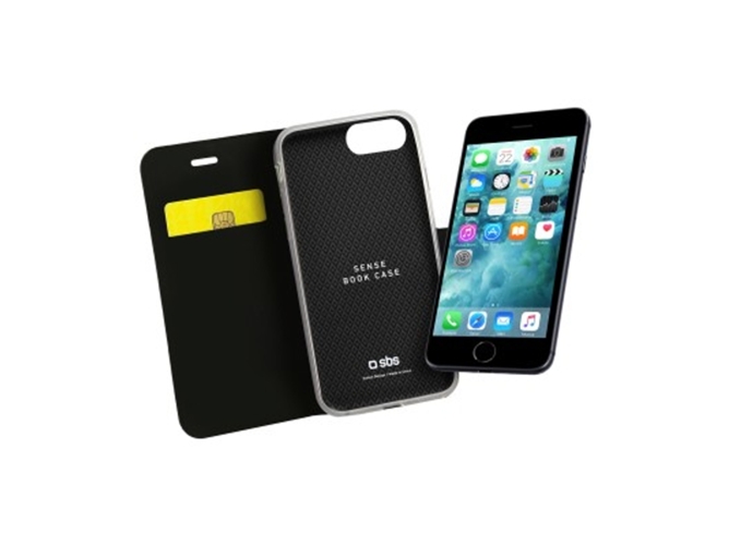 Funda iPhone 7 Plus, 8 Plus SBS Book Sense Negro