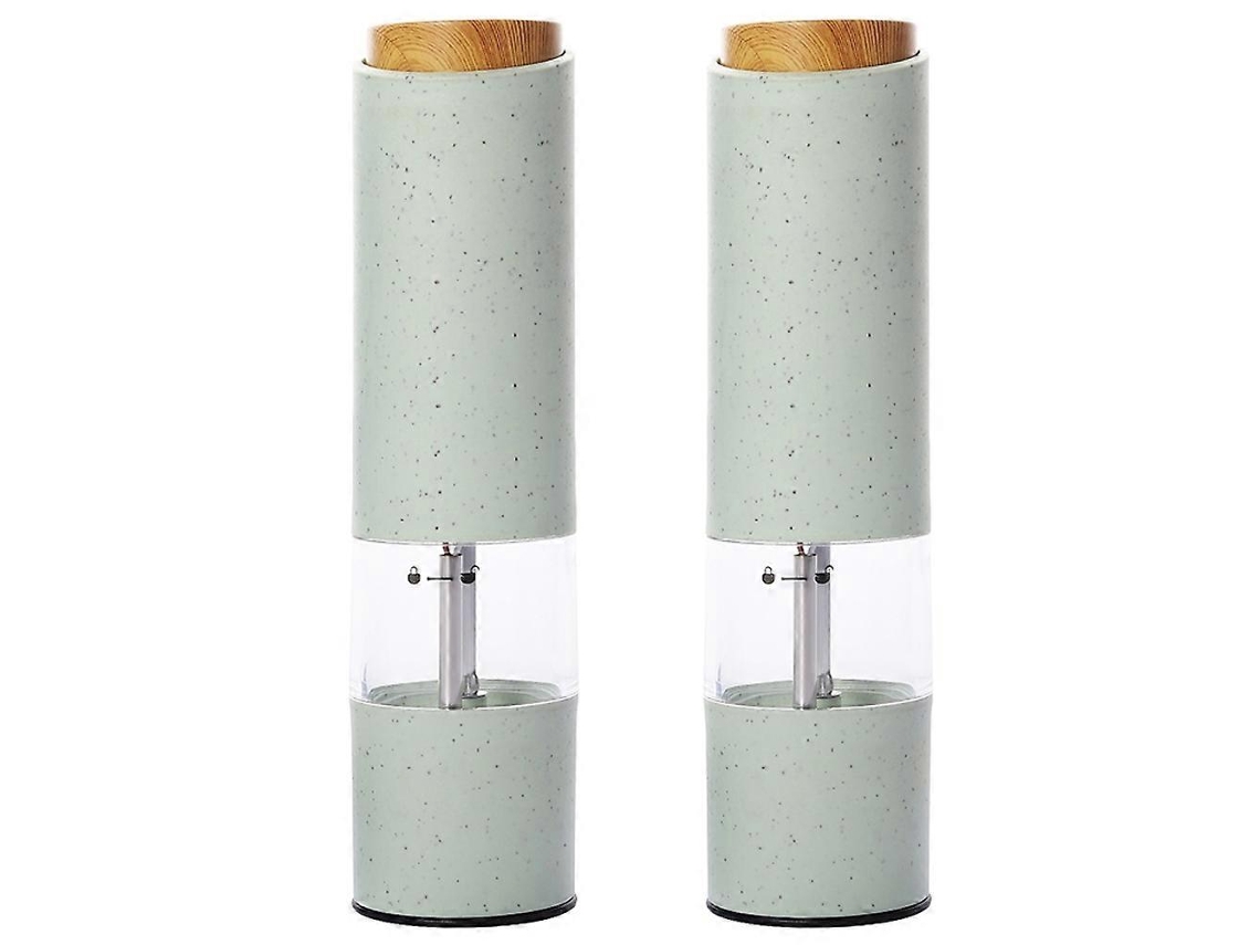 Juego de 2 molinillos eléctricos de sal y pimienta, molinillo inalámbrico Rosewell (verde)
