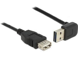 Cable USB DELOCK (USB - USB - 50 cm - Negro)