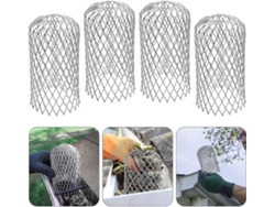 4 Pack Protectores De Canalones De Aluminio Expandibles Filtros Anti-hojas Resistentes Al Desgaste