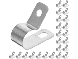 50 Piezas De Clips Y Sujetadores De Cable De Acero Inoxidable Plateado Grueso