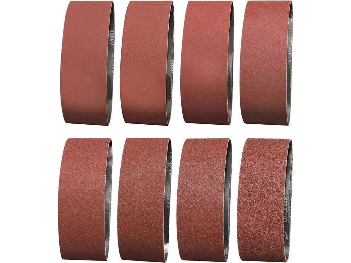 16 Cintas De Lijado 75x533mm De Oxido De Aluminio 40-400 Grit Para Lijadora Y Polidor