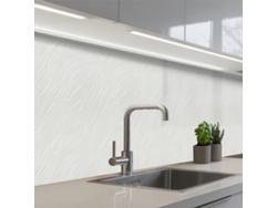 Paneles antisalpicaduras de cocina Waves - Diseño acanalado - Blanco 500x60 cm