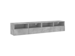 Maison Exclusive - Muebles De Pared Para Tv 2 Uds Madera Gris Hormigón 80x30x30 Cm