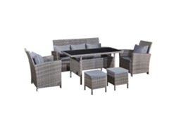 Conjunto de Jardín CONCEPT U Modena (Gris - Resina - 210x116x90 cm)