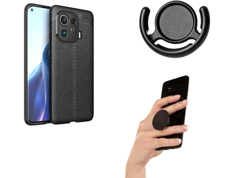 Carcasa Xiaomi Mi 11 Pro PHONESHIELD Rugged Carbon y Soporte Multifunción Negro
