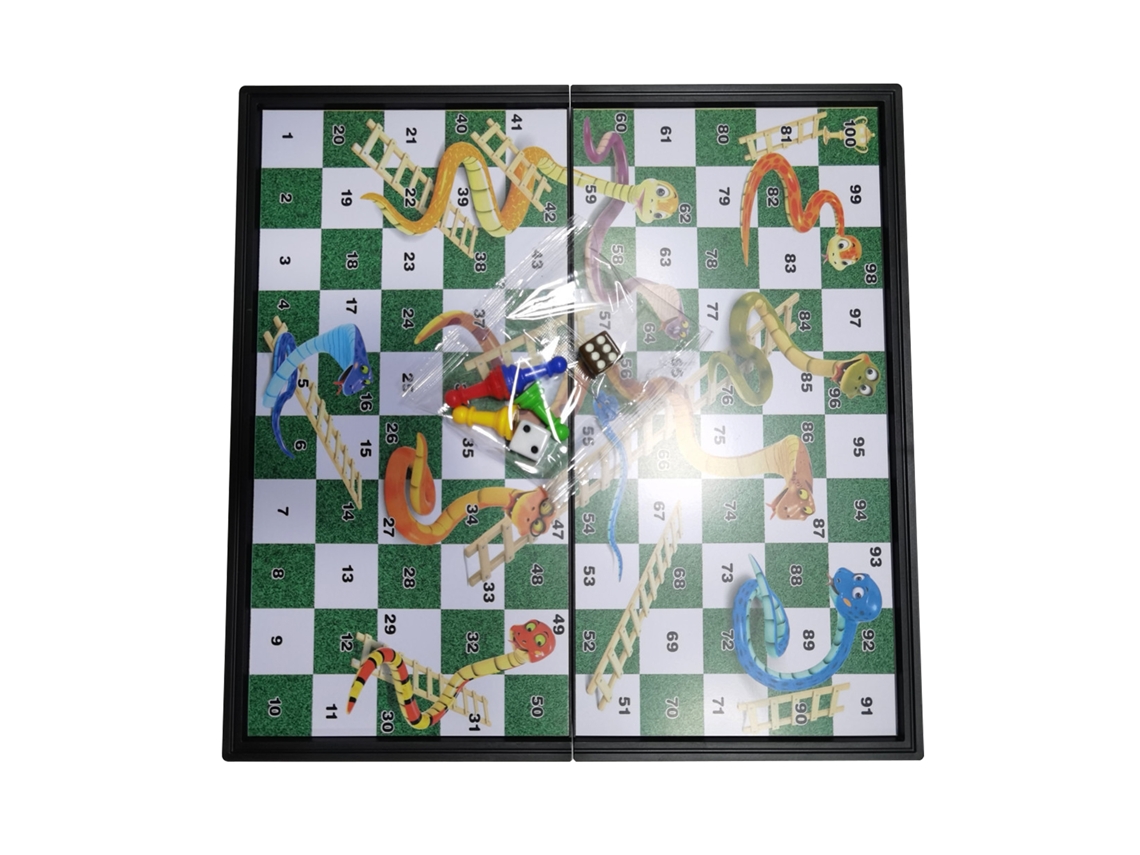 Juego De Mesa Magnético Portátil De Parchís Con Serpientes Y Escaleras, Tablero Plegable, Juguete Educativo Para Viajes En Familia.