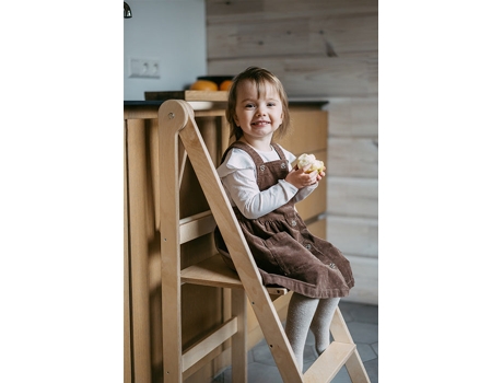 Torre de aprendizaje plegable Montessori LEG&GO Natural