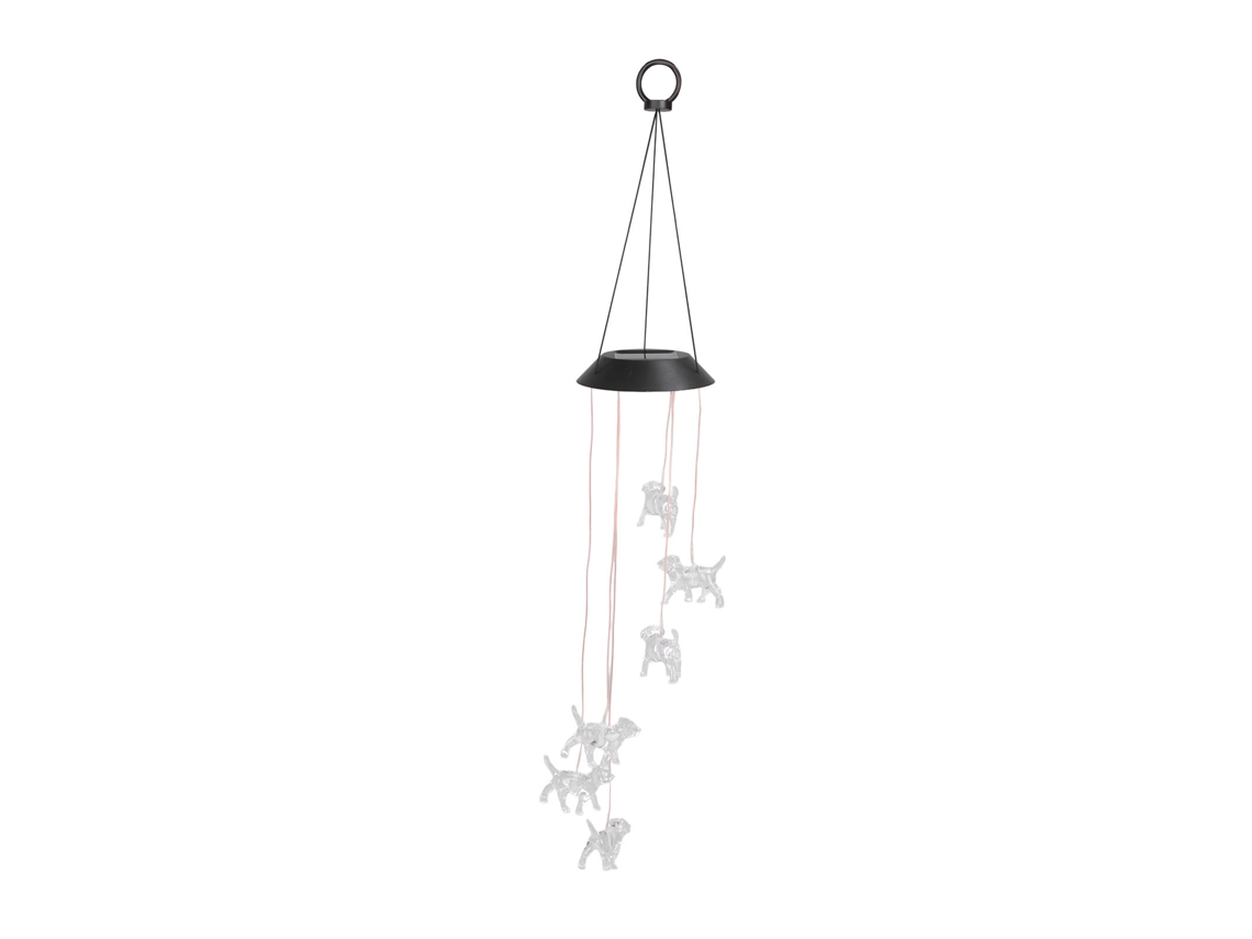 Campanas de viento solares para perros (iluminación de 8 h, patio y jardín)