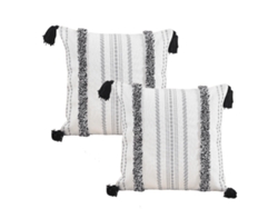 Funda De Almohada Bohemia Con Borlas, 45 X 45 Cm, Estilo Minimalista