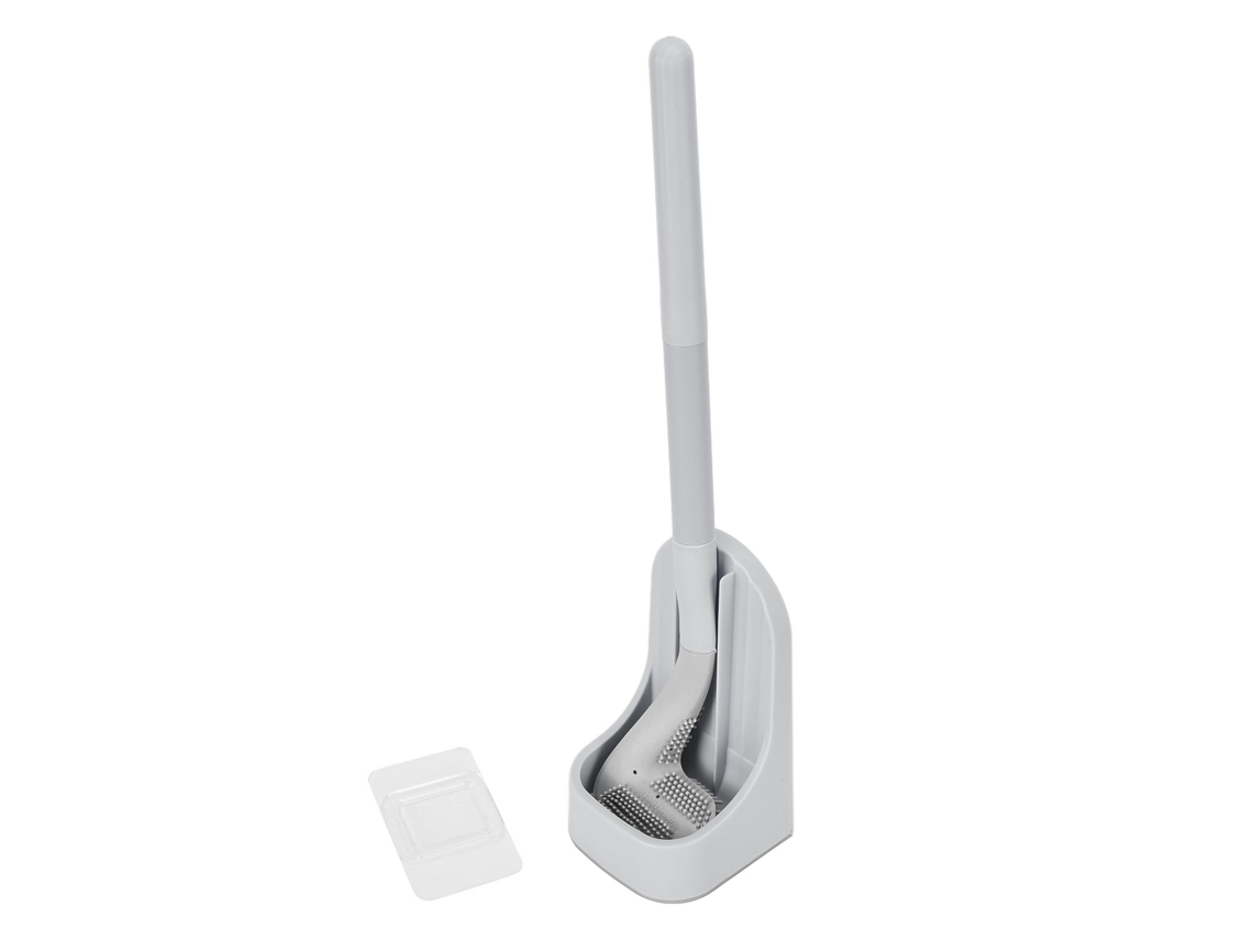 Cepillo Para Inodoro De Golf Con Mango Largo Desmontable, Limpieza De 360°, Sin Puntos Ciegos, Gris.