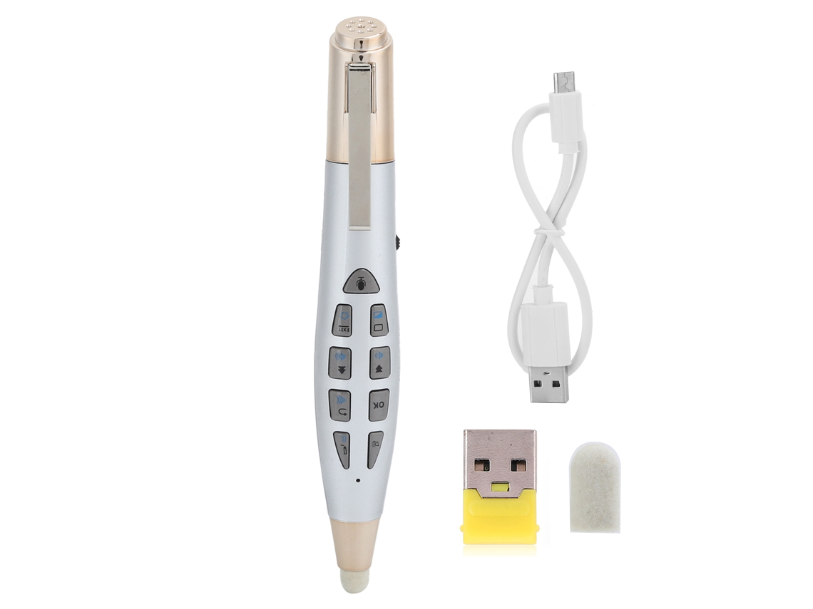 Lápiz De Control Remoto Inalámbrico 2.4g Con Voz, Ratón Y Función De Pasar Página Para Powerpoint (ppt)