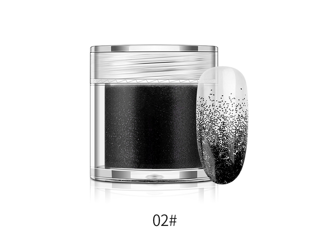Omni-polvo De Glitter Para Uñas En Botella Pigmento De Manicura 10g (negro)