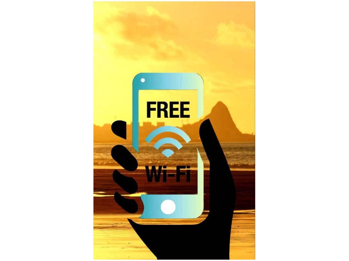 Toalla De Playa Microfibra "free Wi-fi"