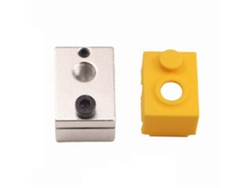 Juego de 3 cabezales de extrusión, boquillas, termistores, varillas calefactoras, bloques calefactores y mangueras de silicona. GOKOCO