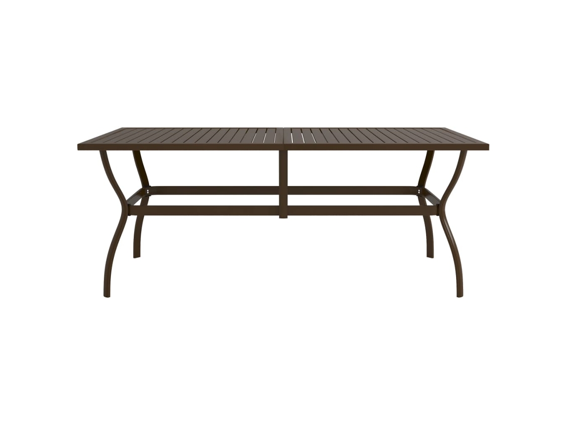 Maison Exclusive - Mesa De Jardín De Acero Marrón 190x80x72 Cm