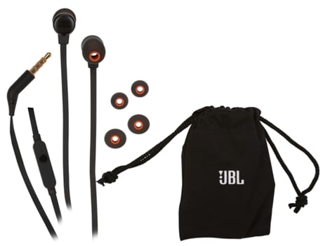 Auriculares con Cable JBL T 290 (In Ear - Micrófono - Negro)