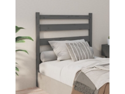 Cabecero De Cama Madera Maciza De Pino Gris 96x4x100 Cm